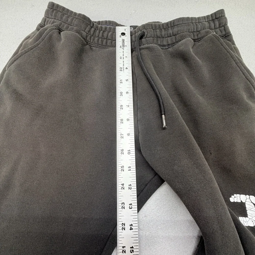 Hollister Black Logo Jogger Sweatpants Men's Size Small Drawstring Fleece Lined